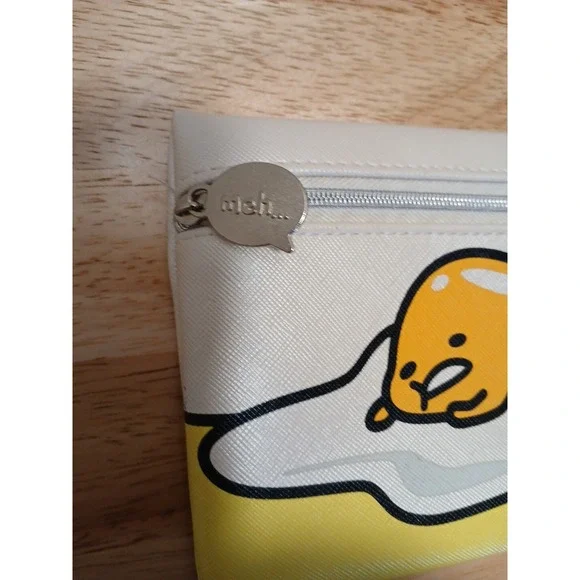 Ipsy Gudetama Sanrio Lazy Egg Meh Cosmetic Glam Bag Zippered Pouch Makeup Pencil - Picture 4 of 7